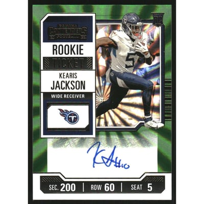 2023 Panini Contenders Opening Kickoff Ticket #160 Kearis Jackson AU