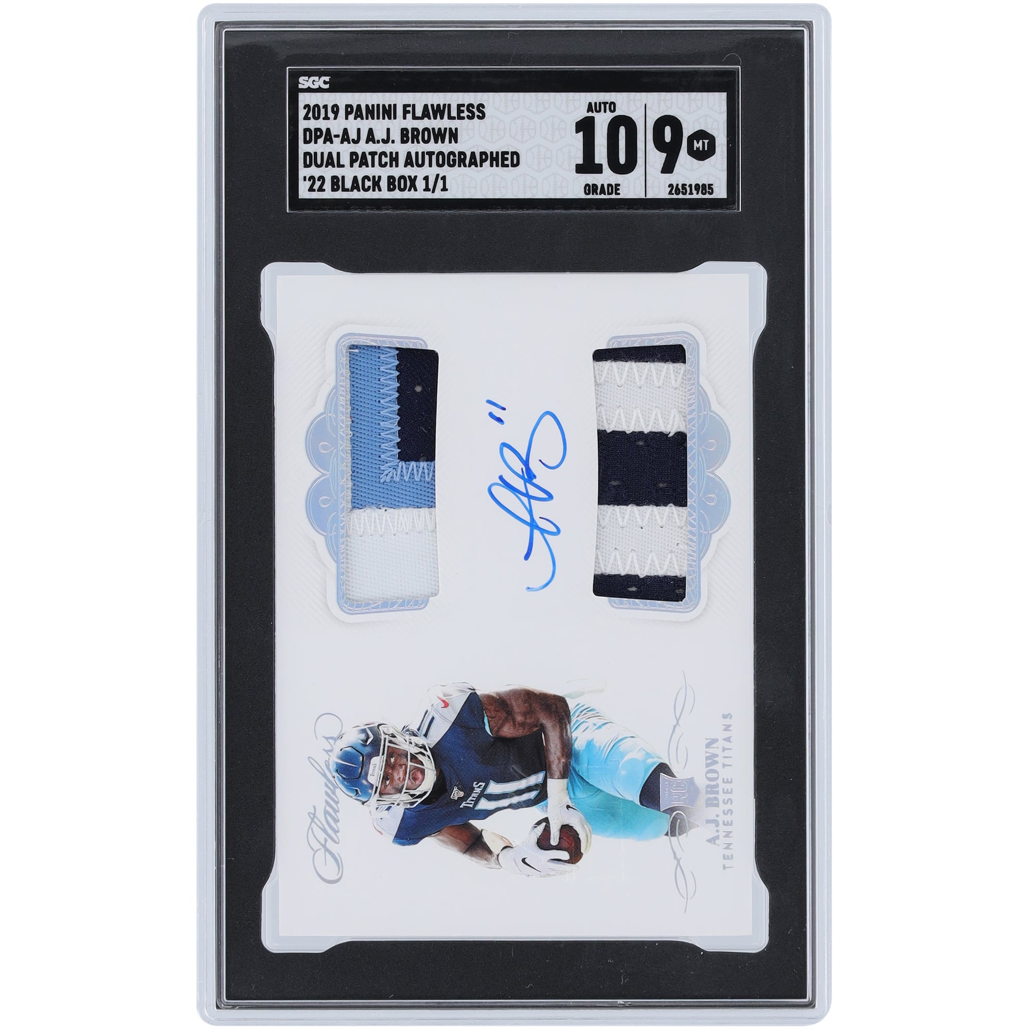 A.J. Brown Tennessee Titans Autographed 2019 Panini Flawless Black 