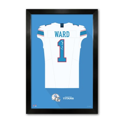 Cam Ward Tennessee Titans 14" x 20" Framed Jersey Art Print