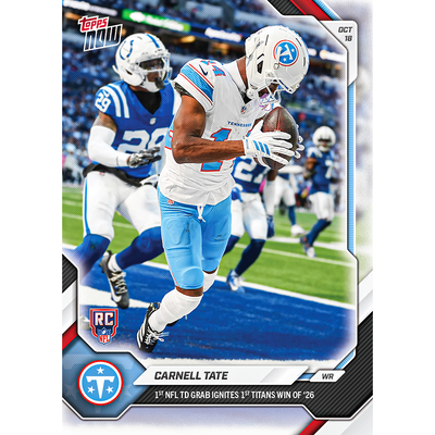 Carnell Tate - 2026-27 NFL Topps NOW® - Card 66 - LOOK FOR AUTOS