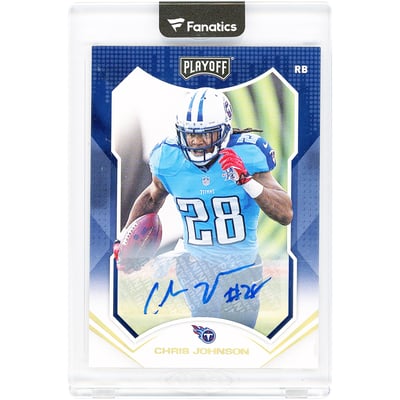 Chris Johnson Tennessee Titans Autographed 2021 Panini Playoff #74 Card