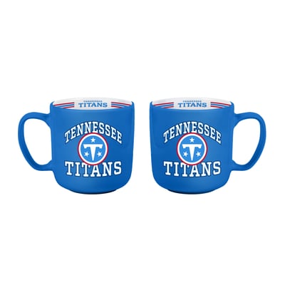 Tennessee Titans Logo Brands Two-Piece 15oz. Stripe Mug Set