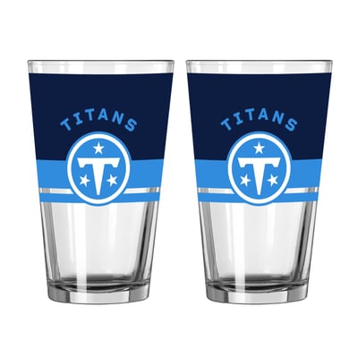 Tennessee Titans Logo Brands Two-Piece 16oz. Horizon Pint Glass Set