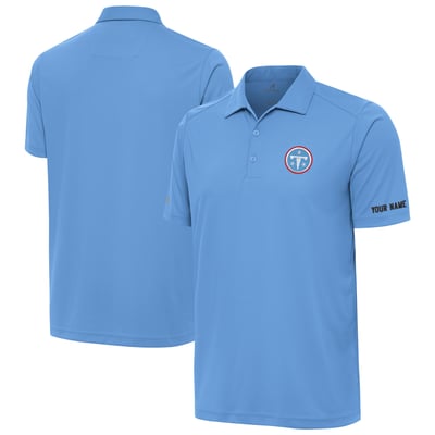 Tennessee Titans Antigua  Personalized Tribute Polo - Light Blue