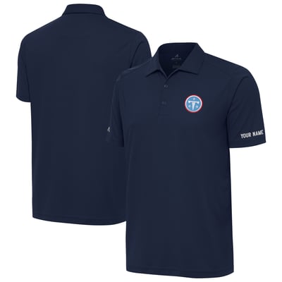 Tennessee Titans Antigua  Personalized Tribute Polo - Navy