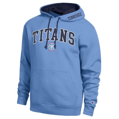  Tennessee Titans Champion Contrast Hoodie - Light Blue/Navy