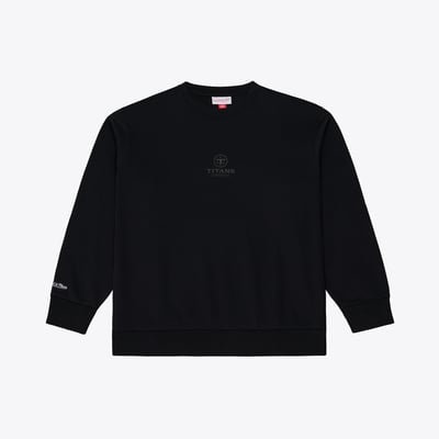 Tennessee Titans Mitchell & Ness Core Essentials Micro Logo Fleece Sweatshirt - Black
