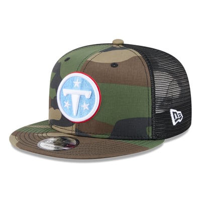 New Era Tennessee Titans Camo Main Trucker 9FIFTY Snapback Hat