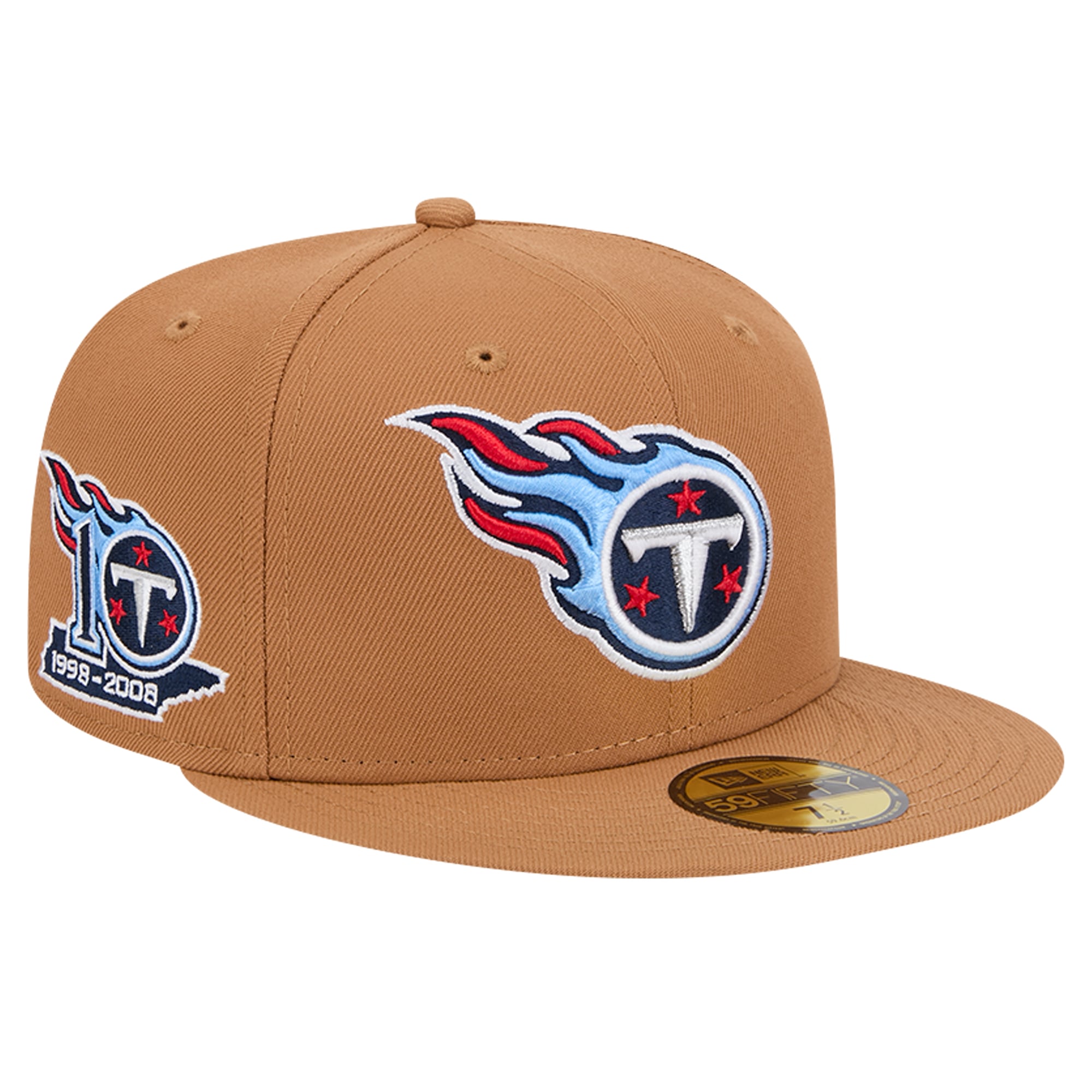 Tennessee Titans tan fedora Rare Authentic Tennessee Titans New Era Salute To Service  main image 3