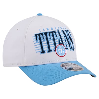 Tennessee Titans New Era Loyal 9FORTY M-Crown Adjustable Hat - White/Light Blue