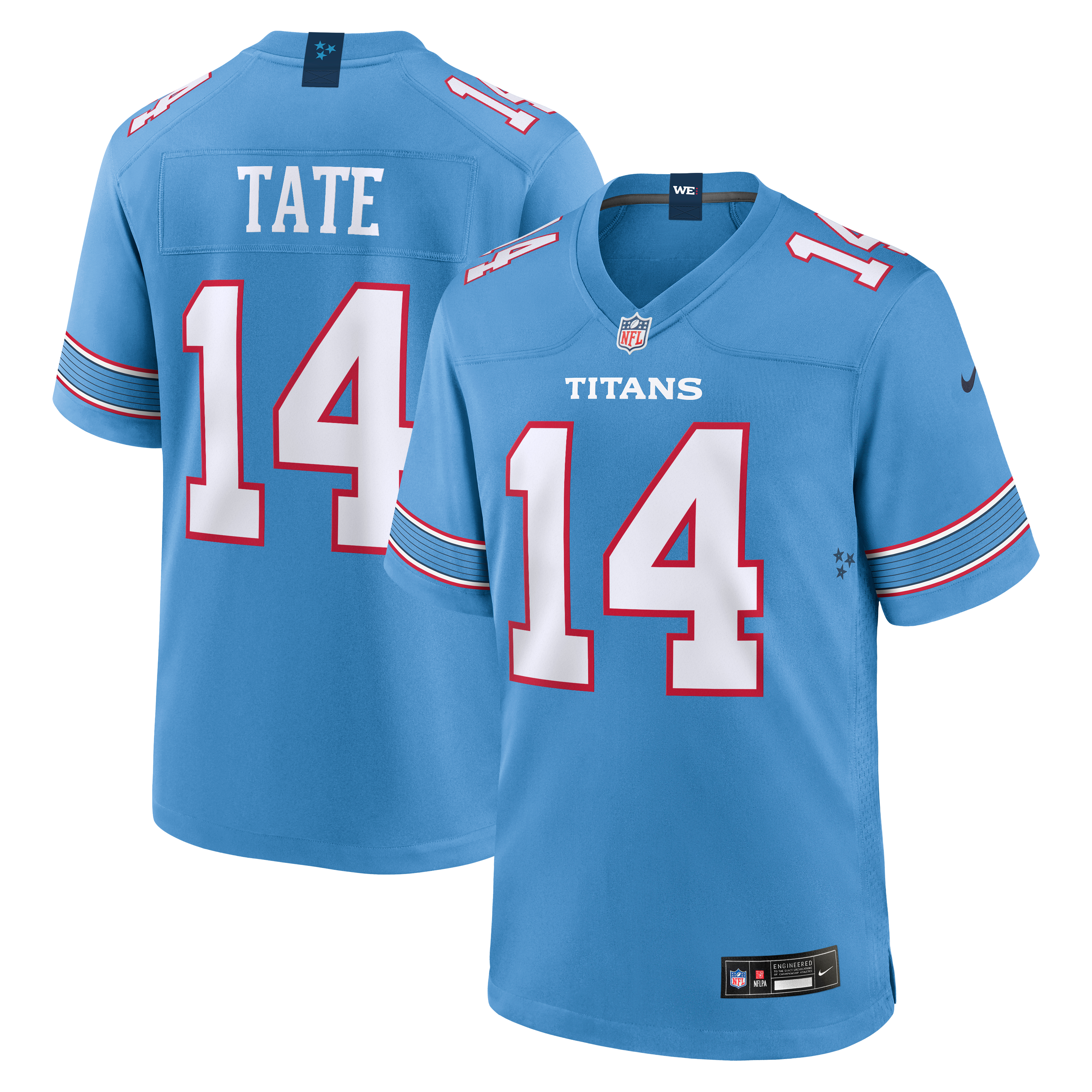 Carnell Tate Tennessee Titans 2026 NFL Draft First Round Pick No. 4 Team Game Jersey Light Blue