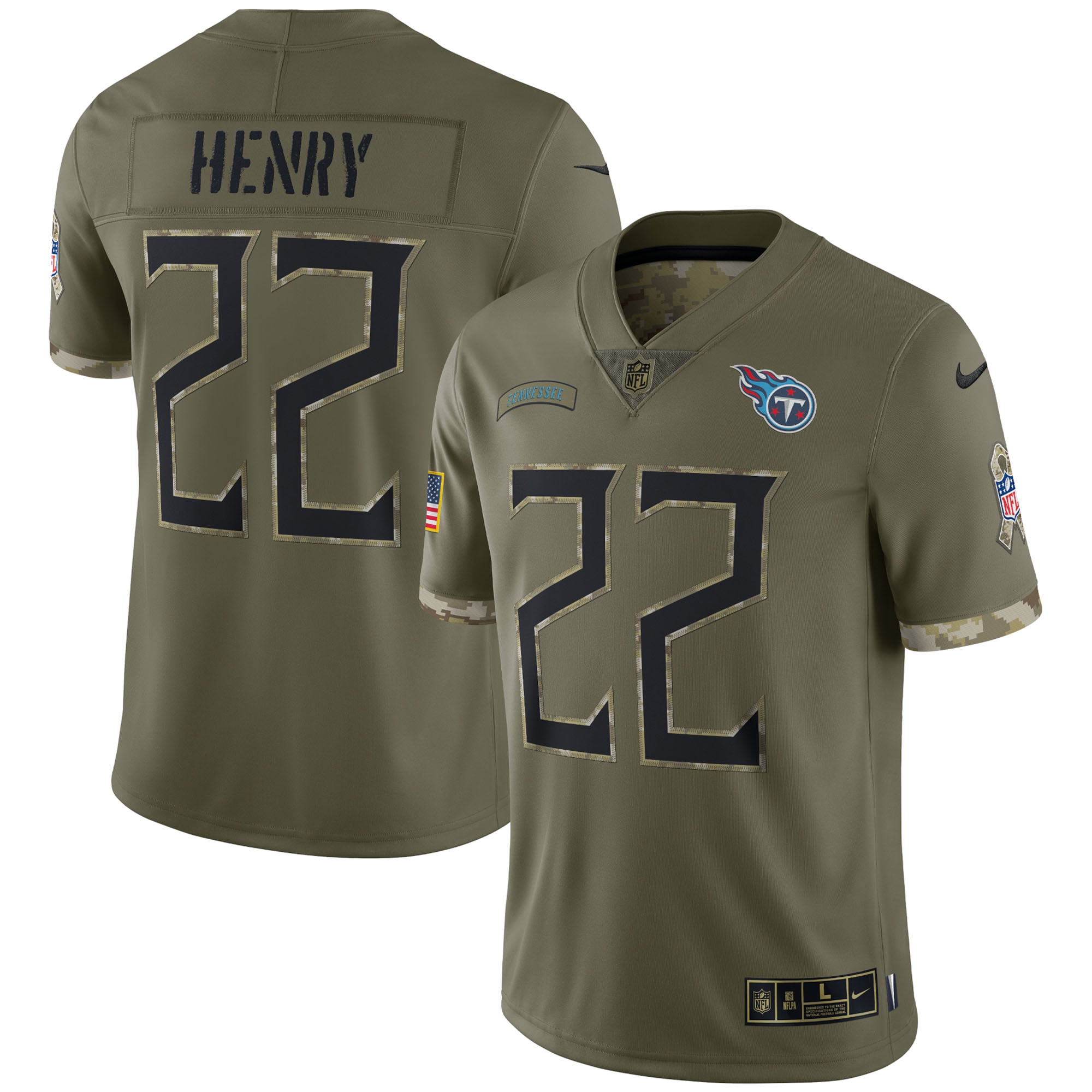 Men's Tennessee Titans Derrick Henry Nike Olive Salute To Service