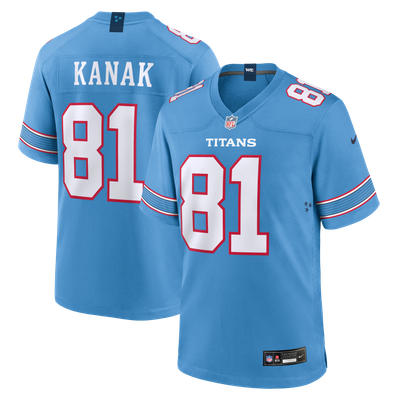 Jaren Kanak Tennessee Titans Nike Team Game Jersey - Light Blue