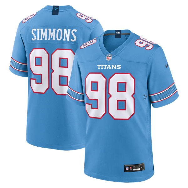 Jersey Jeffery Simmons #98 Tennessee Titans Jersey Jeffery Simmons #98 Tennessee Titans