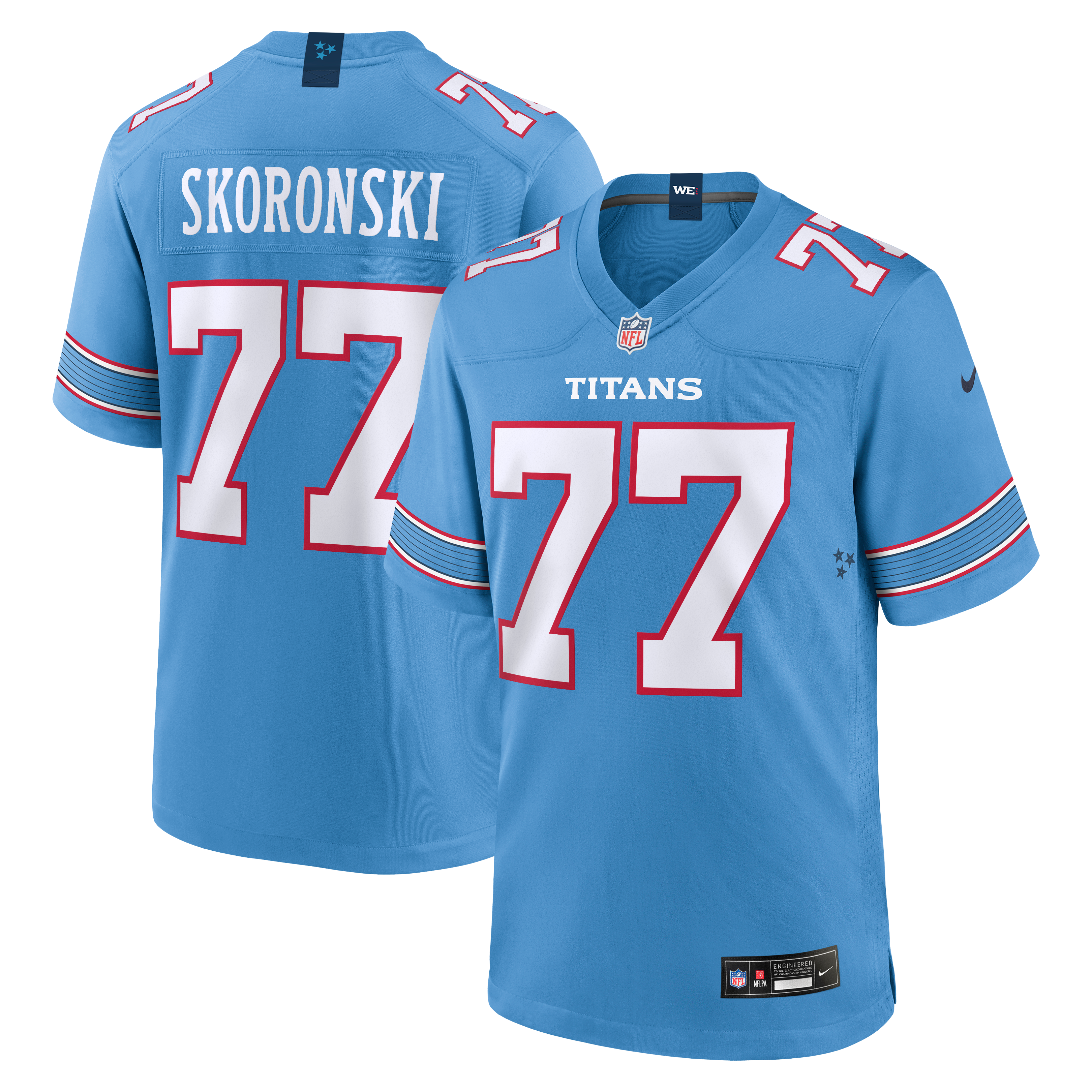 Peter Skoronski Tennessee Titans Game Jersey Light Blue