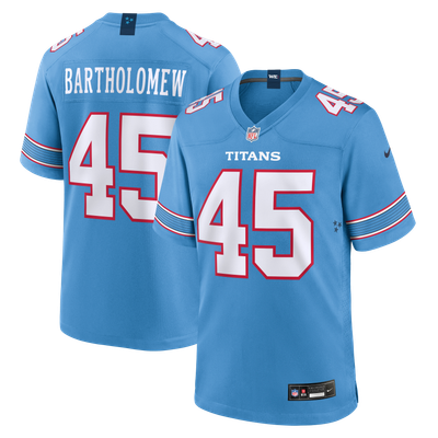 Shemar Bartholomew Tennessee Titans Nike Team Game Jersey - Light Blue