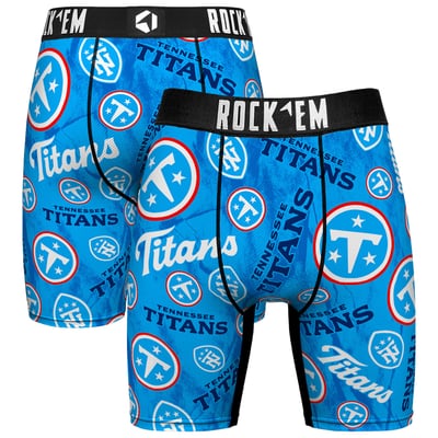  Tennessee Titans Rock Em Logo Boxer Briefs - Blue