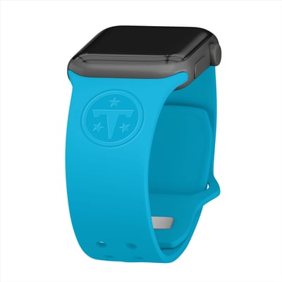 Tennessee Titans Debossed Silicone Apple Watch Band - Navy