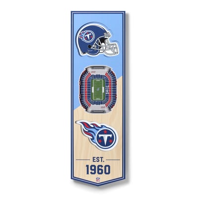 Tennessee Titans 6" x 19" 3D StadiumView Banner