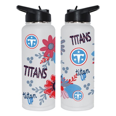 Tennessee Titans The Memory Company 34oz. Flowers Stainless Steel Quencher Bottle