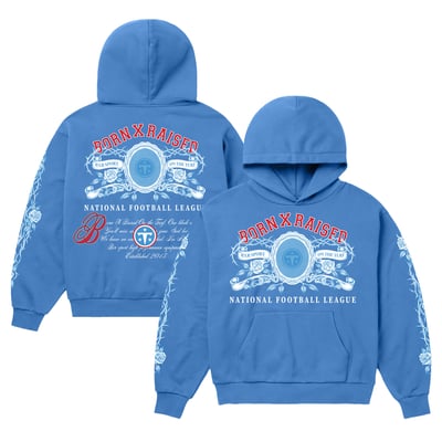 Tennessee Titans Born x Raised Unisex Crest Hoodie - Light Blue