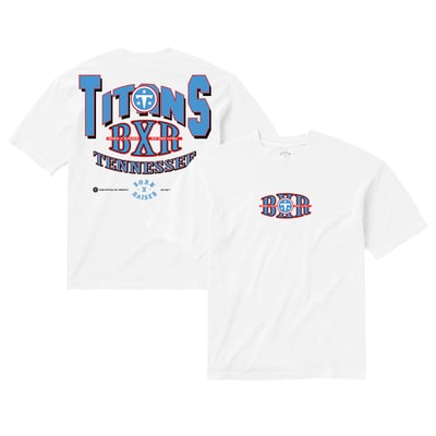 Tennessee Titans Born x Raised Unisex Block Letter T-Shirt - White