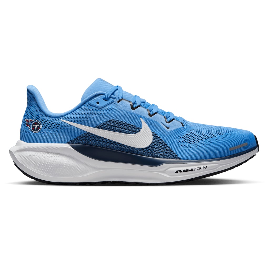 Nike Air Zoom Pegasus 41 Tennessee Titans NFL Running Shoes Men\'s Size 11.5 Unisex Tennessee Titans Nike Navy Zoom Pegasus 41 Running Shoes main image 2