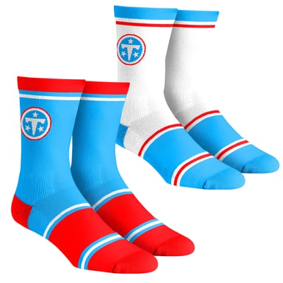 Tennessee Titans Rock Em Unisex Two-Pack Team Color Crew Socks - Light Blue
