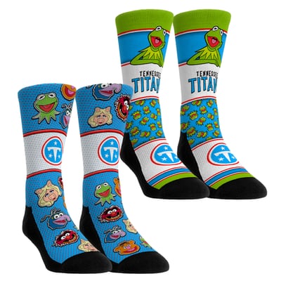 Tennessee Titans Rock Em Socks Unisex Muppets 2-Pack Crew Socks Set