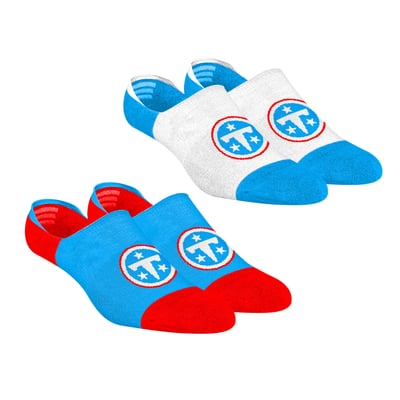 Tennessee Titans Rock Em Unisex Two-Pack Team Color No Show Socks