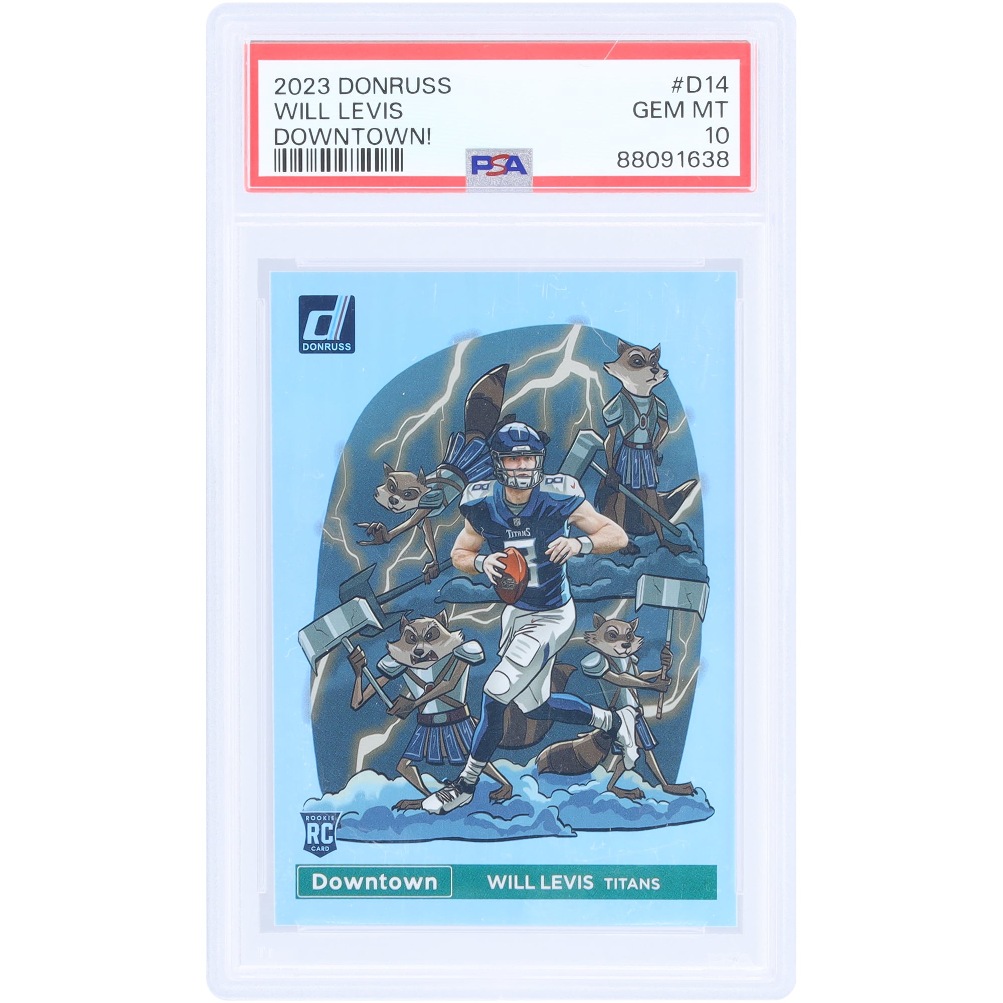 Will Levis Tennessee Titans 2023 Panini Donruss Downtown #D-14 PSA 