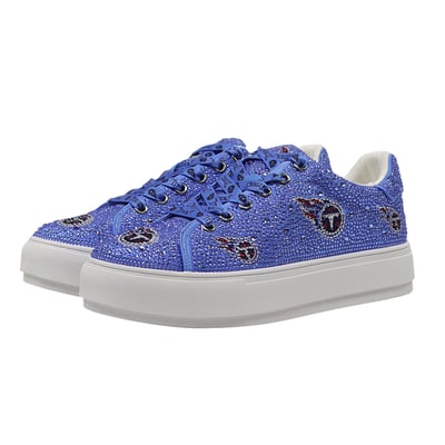  Tennessee Titans FABGATING by Cuce Women's Crystal Team Logo Sneakers - Light Blue