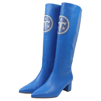  Tennessee Titans FABGATING by Cuce Women's Vegan Leather Classic Team Boots - Light Blue