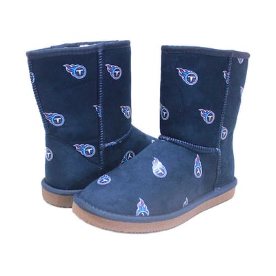 Tennessee Titans FABGATING by Cuce Women's Allover Logo Boots - Navy