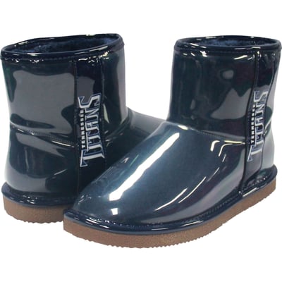  Tennessee Titans FABGATING by Cuce Women's Water Resistant Faux Shearling Boots - Navy
