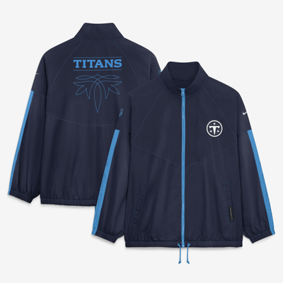  Tennessee Titans Nike Women's 2026 Rivalries Collection Oversized Full-Zip Jacket - Navy