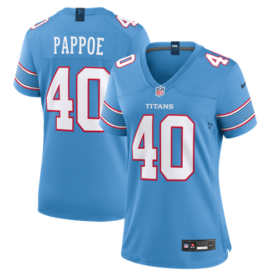 Owen Pappoe Tennessee Titans Nike Women's Team Game Jersey - Light Blue