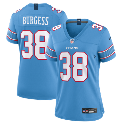 Terrell Burgess Tennessee Titans Nike Women's Team Game Jersey - Light Blue