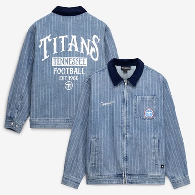  Tennessee Titans The Wild Collective Women's Denim Conductor Full-Zip Jacket - Denim