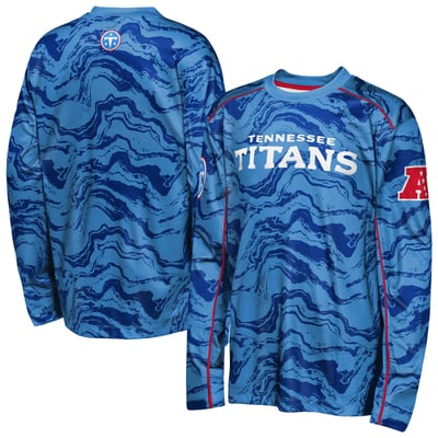 Tennessee Titans Outerstuff Youth Tailgate Performance Long Sleeve T-Shirt - Light Blue
