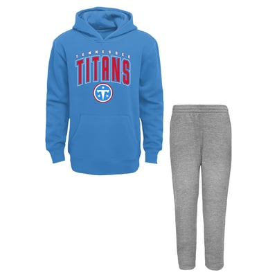 Tennessee Titans Outerstuff Youth Step By Step Hoodie & Pants Set - Light Blue/Gray