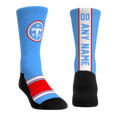  Tennessee Titans Rock Em Youth Custom Jersey Crew Socks - Blue