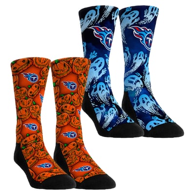  Tennessee Titans Rock Em Youth Halloween Crew Socks 2-Pack Set - Orange