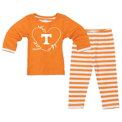  Tennessee Volunteers Wes & Willy Girls Toddler 2-Piece Long Sleeve Top and Pants Set - Tennessee Orange