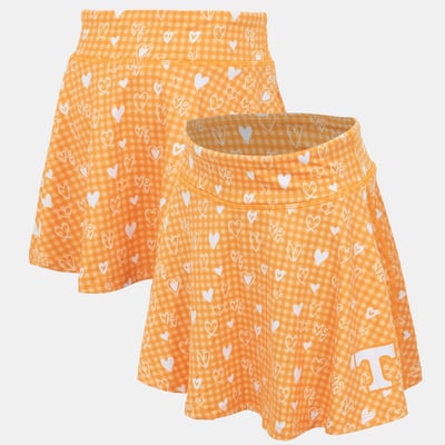 Tennessee Volunteers ZooZatz Girls Youth Heart Flowy Skort - Tennessee Orange