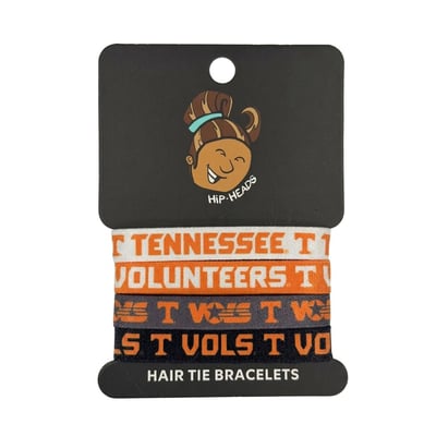  Tennessee Volunteers Hip Heads Four-Pack of Hair Tie Bracelets