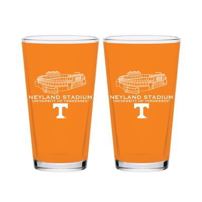  Tennessee Volunteers Indigo Falls Core Stadium Pint Glass 2-Pack