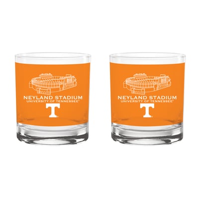  Tennessee Volunteers Indigo Falls Core Stadium Rocks Glass 2-Pack