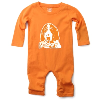  Tennessee Volunteers Wes & Willy Infant Long Sleeve Romper - Tennessee Orange
