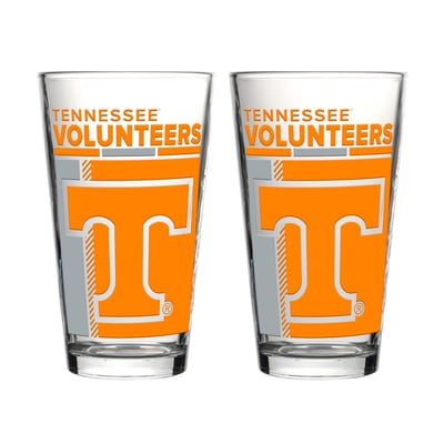 Tennessee Volunteers Logo Brands Two-Piece 16oz. Pint Glass Set